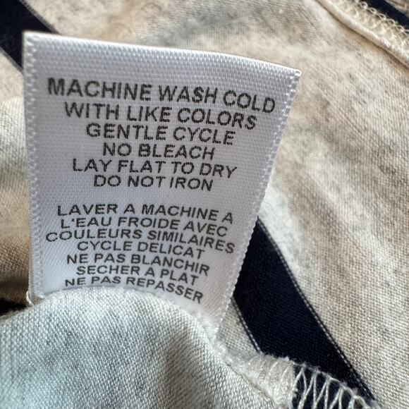 Chaser Heathered Gray Striped Dolman Sleeve Raglan Tee XS-Nautical, Preppy - Picture 8 of 10